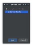 Clion external tools dialog